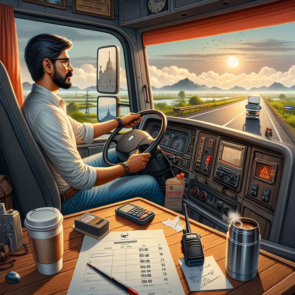 Řidič kamionu ‌a⁣ jeho plat