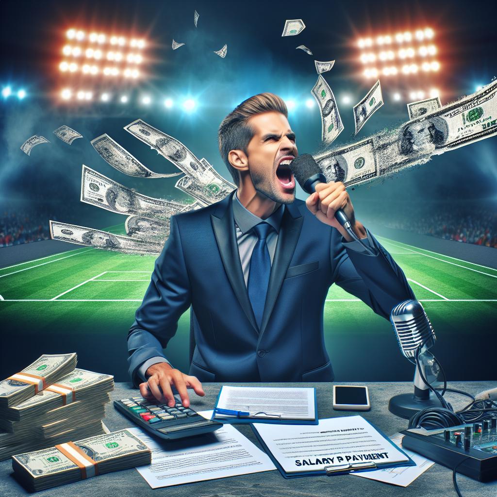 Sportovní komentátor a jeho plat
