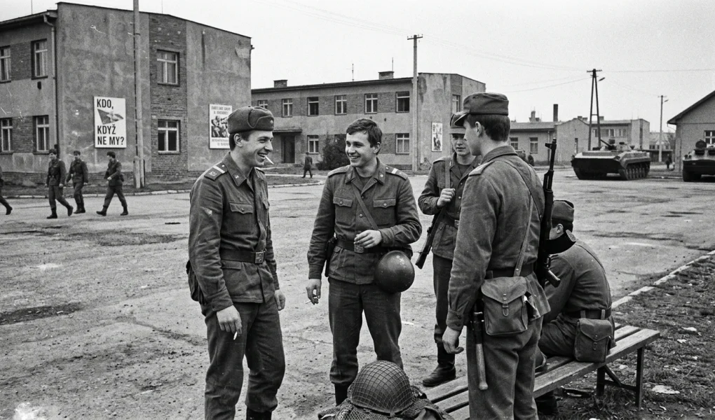 Plat vojáka z povolání a žold záklaďáka v Československé lidové armádě za socialismu (AI Generated Image)