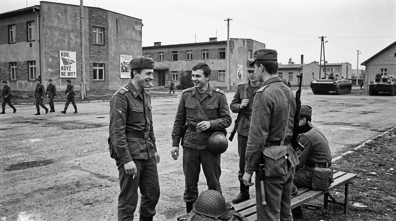 Plat vojáka z povolání a žold záklaďáka v Československé lidové armádě za socialismu (AI Generated Image)
